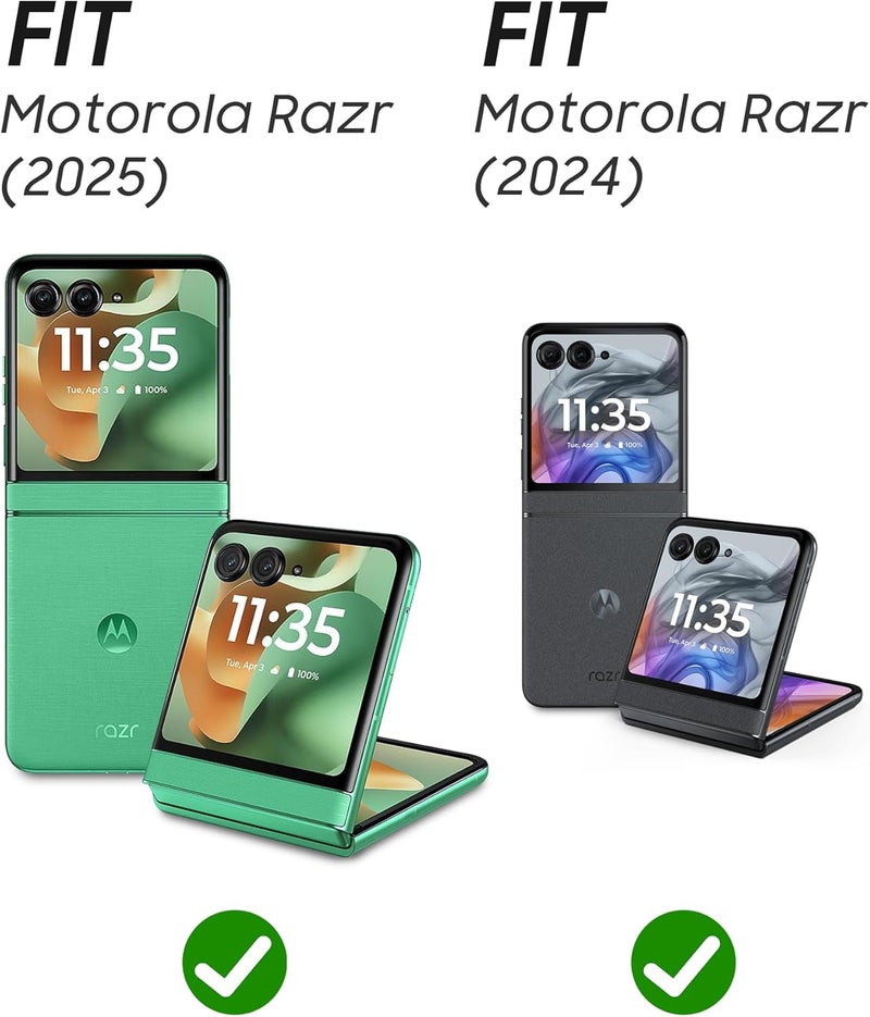 Vizvera for Motorola Razr 2025 Case with Hinge Cover,Built-in Screen Protector Shockproof All-Inclusive Smartphone Cover Wireless Charging for Motorola Razr 2025(Black) - Image 2